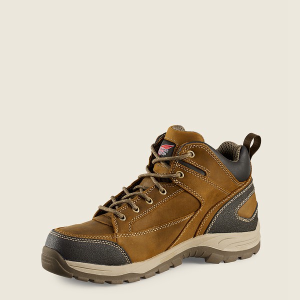 Red Wing Hiking Boots Brown - Mens Truhiker - 5-inch Safety Toe - 5308-UQSVK